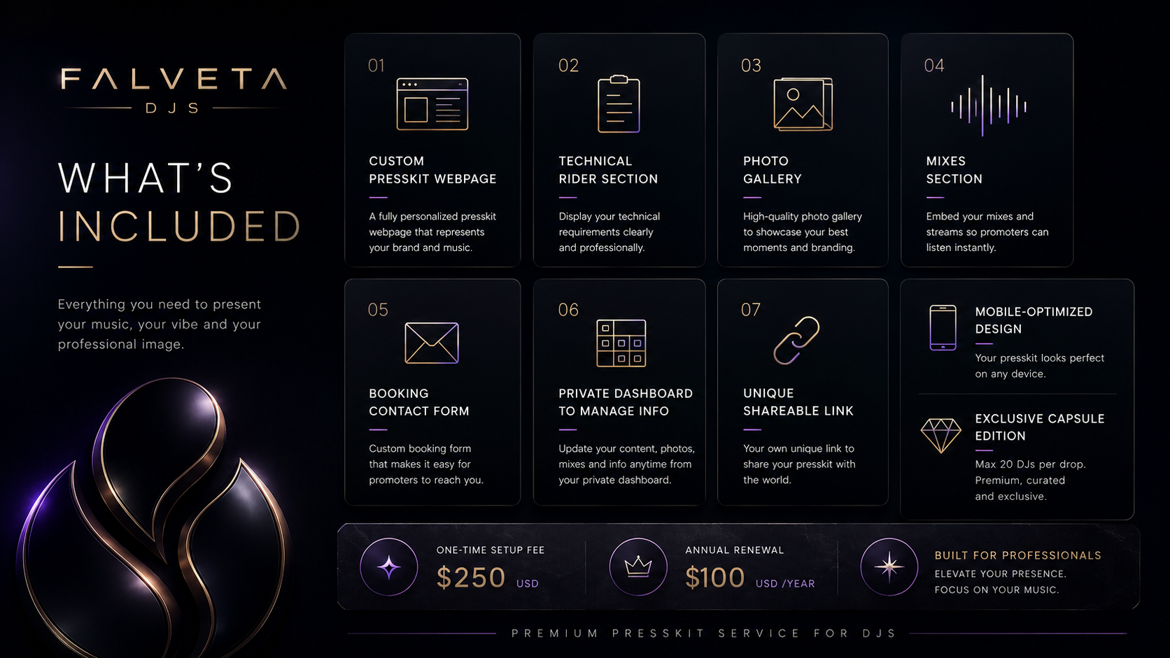 What's included in Falveta DJs